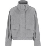 Covered Tussenjas 'WEDA'  lichtgrijs