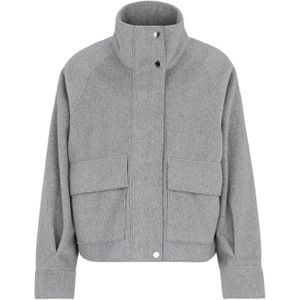 Covered Tussenjas 'WEDA'  lichtgrijs