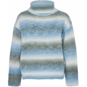 Freequent Dames trui blauw (Maat: L) - Halslijn: Col,