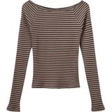 Sofie Schnoor Blouse - Rib - Soma - Brown Striped - Sofie Schnoor - 8 jaar (128) - Shirts