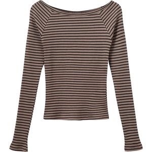 Sofie Schnoor Blouse - Rib - Soma - Brown Striped - Sofie Schnoor - 8 jaar (128) - Shirts