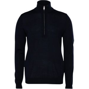 Matinique Trui met rits blauw (Maat: 3XL) - Effen - Halslijn: Opstaande kraag met rits,