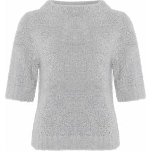 Grijze trui met korte mouwen