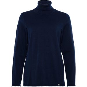 Golléhaug Dames trui blauw (Maat: 40) - Effen - Halslijn: Col,