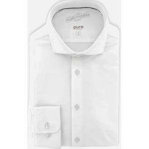 Pure Overhemd lange mouw wit (Maat: 40) - Effen