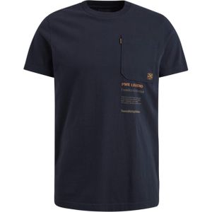 PME Legend T-shirt blauw (Maat: 2XL) - Effen - Halslijn: Ronde hals,