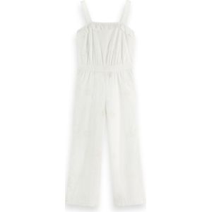Scotch & Soda Broderie anglaise all-in-one jumpsuit ecru (Maat: 140) - Effen