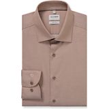 Olymp Level 5 Heren overhemd lange mouw beige (Maat: 42) - Effen