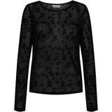 FREE/QUENT - ISKA - Longsleeve - Slim Fit - Ronde Hals - Semi-transparant Design