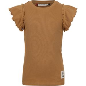 Looxs Little T-Shirt beige (Maat: 104) - Effen - Halslijn: Ronde hals,