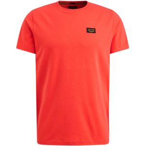 PME Legend T-shirt oranje (Maat: XL) - Effen - Halslijn: Ronde hals,