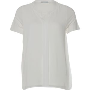 Bianca T-shirt ecru (Maat: 38) - Effen - Halslijn: V-hals,