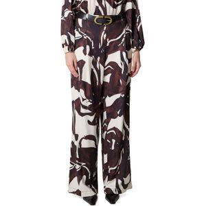 K-Design Wijd met design & RIEM broek bruin (Maat: XL)