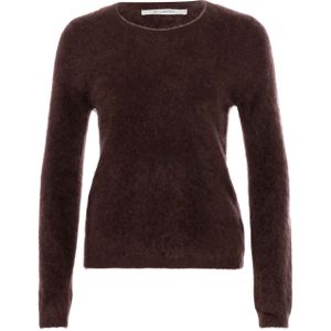 Absolut Cashmere Dames trui bruin (Maat: XS) - Effen - Halslijn: Ronde hals,