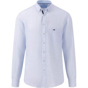 Fynch-Hatton Overhemd lange mouw blauw (Maat: XL) - Streep