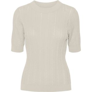 Vero moda Trui beige (Maat: XL) - Effen - Halslijn: Ronde hals,