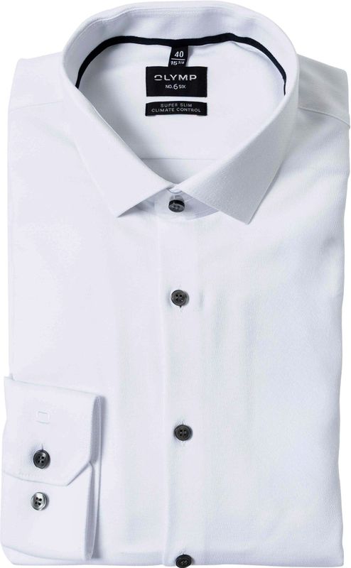 Olymp no6 Heren overhemd extra lange mouw wit (Maat: 43)