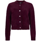 JANSEN Amsterdam - CLOE VEST P 205 - Vest - Bordeaux - Effen - Ronde Halslijn