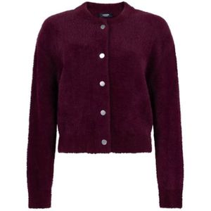 JANSEN Amsterdam - CLOE VEST P 205 - Vest - Bordeaux - Effen - Ronde Halslijn