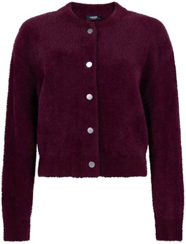 JANSEN Amsterdam - CLOE VEST P 205 - Vest - Bordeaux - Effen - Ronde Halslijn