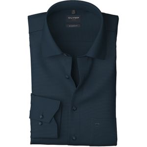 OLYMP - Luxor - Overhemd - Marine Blauw - Modern Fit - Mouwlengte 7 - Strijkvrij