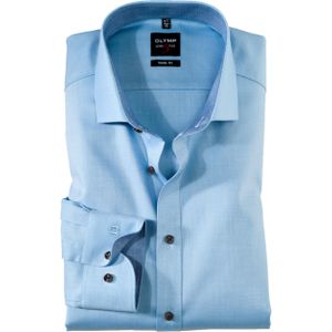 Olymp Level 5 Overhemd lange mouw blauw (Maat: 45) - Effen