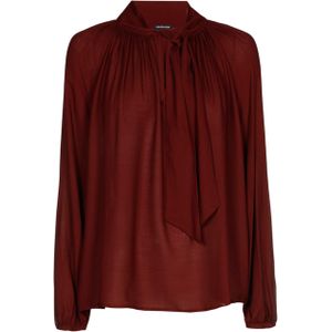 Caroline Biss Blouse bordeaux (Maat: 36) - Effen - Halslijn: Opstaande kraag,