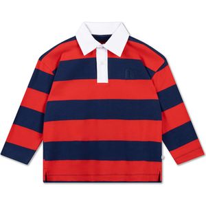 Repose AMS Longsleeve rood (Maat: 140) - Streep - Halslijn: Polokraag,