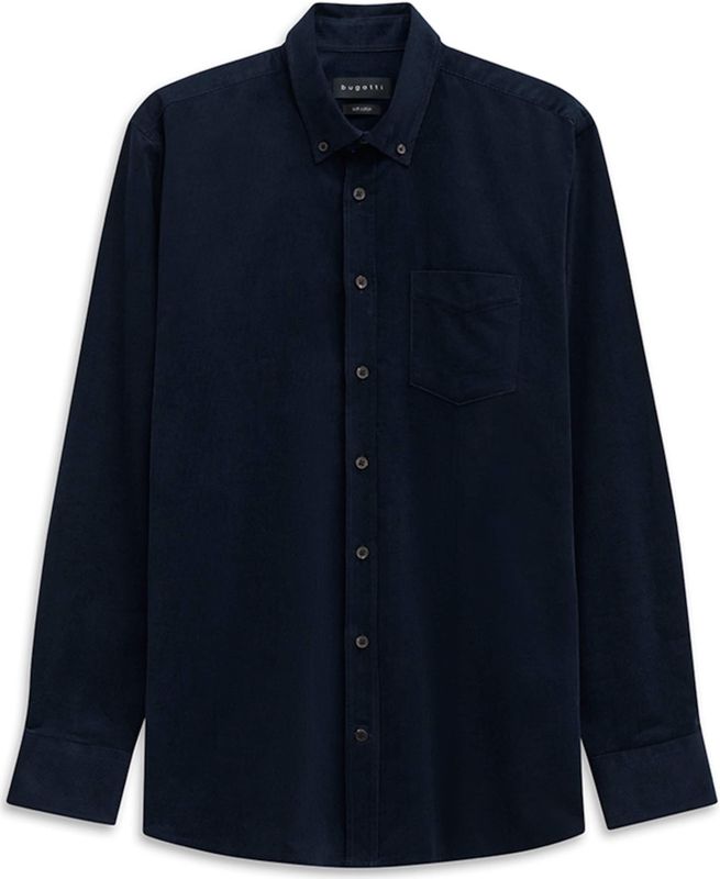 bugatti - Chemise à manches longues - Katoen - Blauw marine