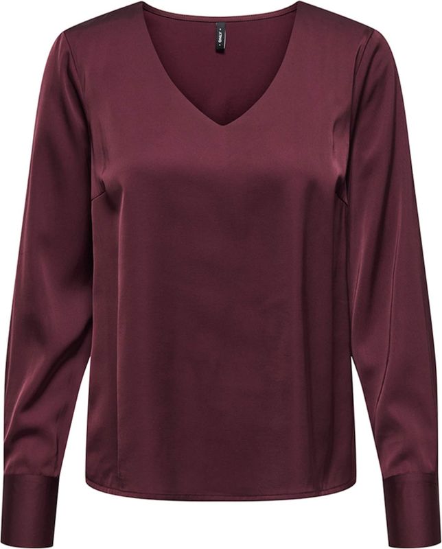 Only - Onlmika - Top - Bordeaux - Lange Mouwen