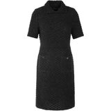 Marc Cain - Jurk - Zwart - Glitter - Halslijn: Polokraag