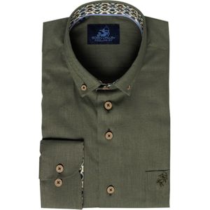 Eden Valley Overhemd lange mouw groen (Maat: 2XL) - Effen