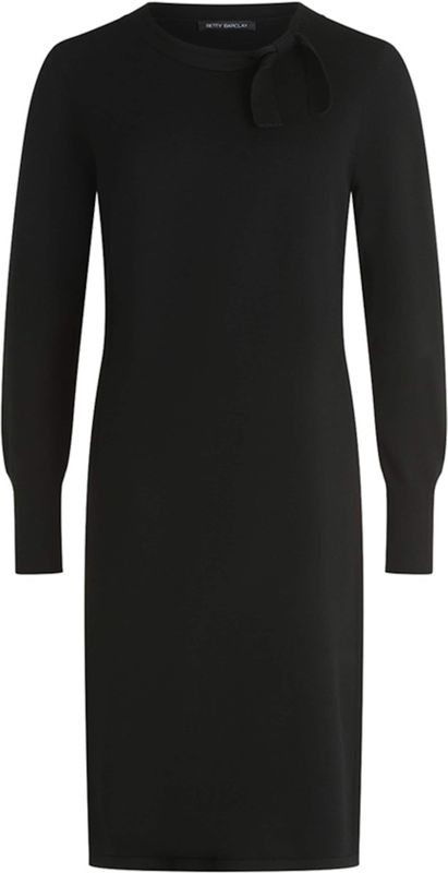 Betty Barclay Dames jurk zwart (Maat: 36) - Effen - Halslijn: Ronde hals,