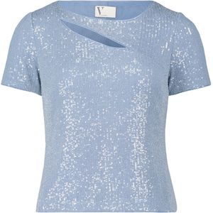 Vera Mont T-shirt blauw (Maat: 42) - Glitter - Halslijn: Ronde hals,