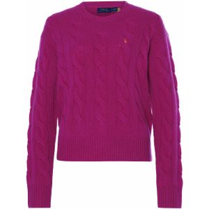 Ralph Lauren Trui roze (Maat: L) - EffenKabelpatroon - Halslijn: Ronde hals,