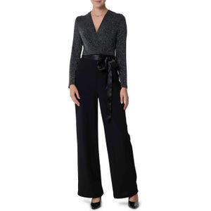 Frank Lyman Knit Jumpsuit zwart (Maat: 2XL) - Halslijn: V-hals,