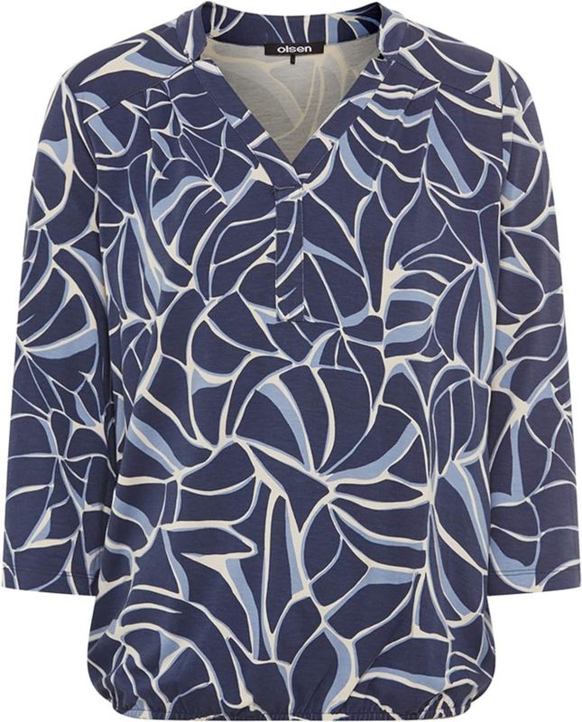 Olsen - Longsleeve - Blauw - T-Shirt