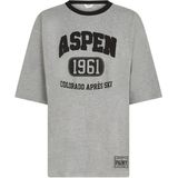 Penn & Ink N.Y. Dames t-shirt grijs (Maat: S) - Tekst - Halslijn: Ronde hals,
