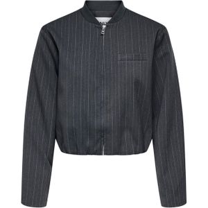 Only - Onlaggie Life Pinstripe Bomber - Jas - Donkergrijs - Dames