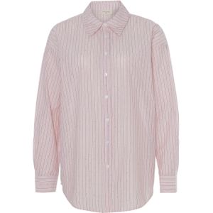 Freequent Dames blouse roze (Maat: S) - Halslijn: Polokraag,