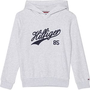 Tommy Hilfiger Hoodie grijs (Maat: 128) - Tekst - Halslijn: Capuchon,