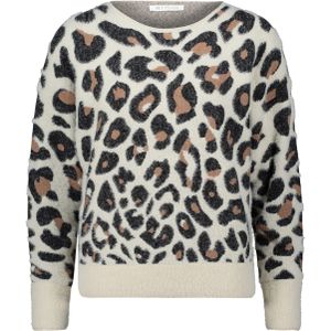 Betty & Co - Trui - Wit - Vleermuismouwen - Dierenprint