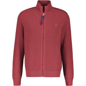 Lerros Vest rood (Maat: 2XL) - Effen - Halslijn: Opstaande kraag,