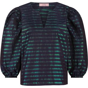 Studio Anneloes Dames blouse groen (Maat: XS) - Halslijn: V-hals,