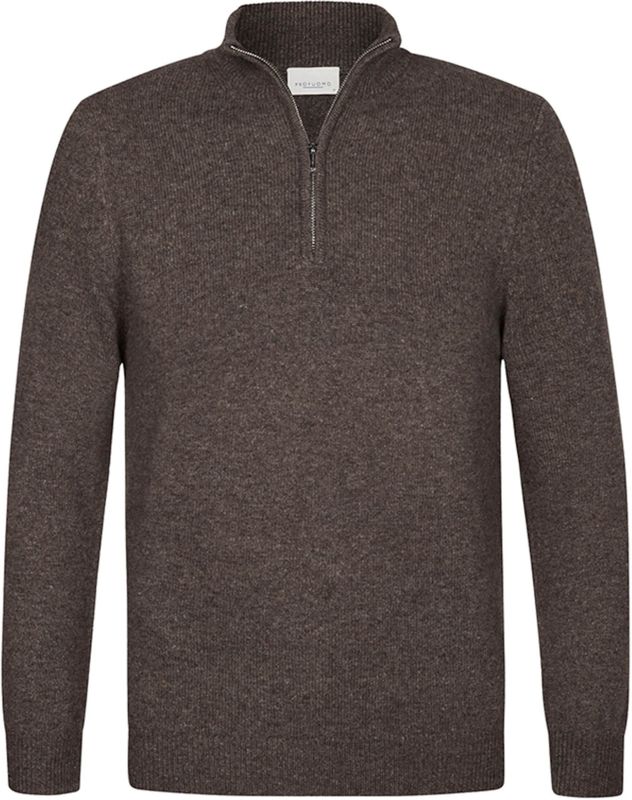 Profuomo - Half Zip Pullover - Bruin - Heren