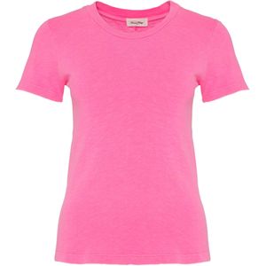 American Vintage T-shirt roze (Maat: L) - Effen - Halslijn: Ronde hals,