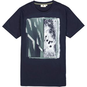 Garcia T-shirt blauw (Maat: S) - Fotoprint - Halslijn: Ronde hals,