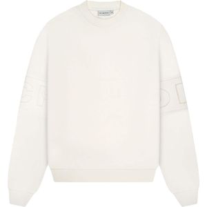 Off The Pitch Heren trui ecru (Maat: M) - Tekst - Halslijn: Ronde hals,