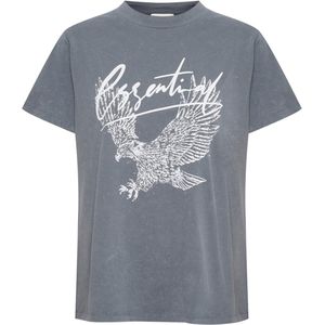 My Essential Wardrobe T-shirt grijs (Maat: L) - TekstFotoprint - Halslijn: Ronde hals,