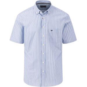 Fynch-Hatton Overhemd korte mouw blauw (Maat: M)
